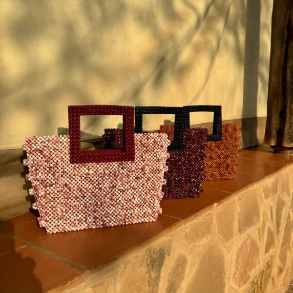 Zeyna [marble pink with burgundy handle]