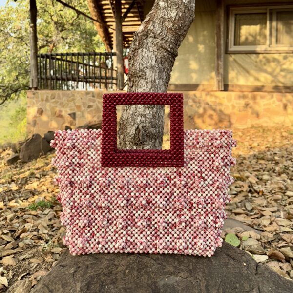 Zeyna [marble pink with burgundy handle]